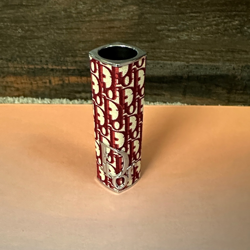 Dior Red and Silver Lipstick Case